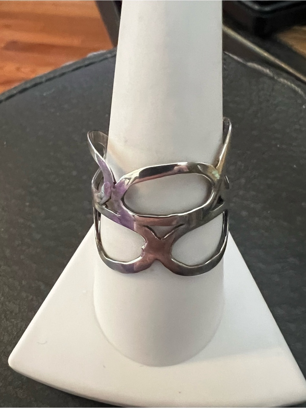 Sterling Silver Openwork Women's Art Deci - Silver Ring Made in Front of you.